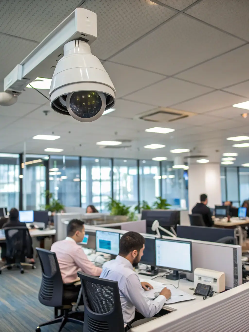 A corporate filming session in a modern office, capturing employees in action and showcasing the company's work environment and culture.
